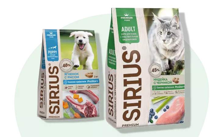 Скидки до 15% на корма Sirius Скидки до 15% на корма Sirius